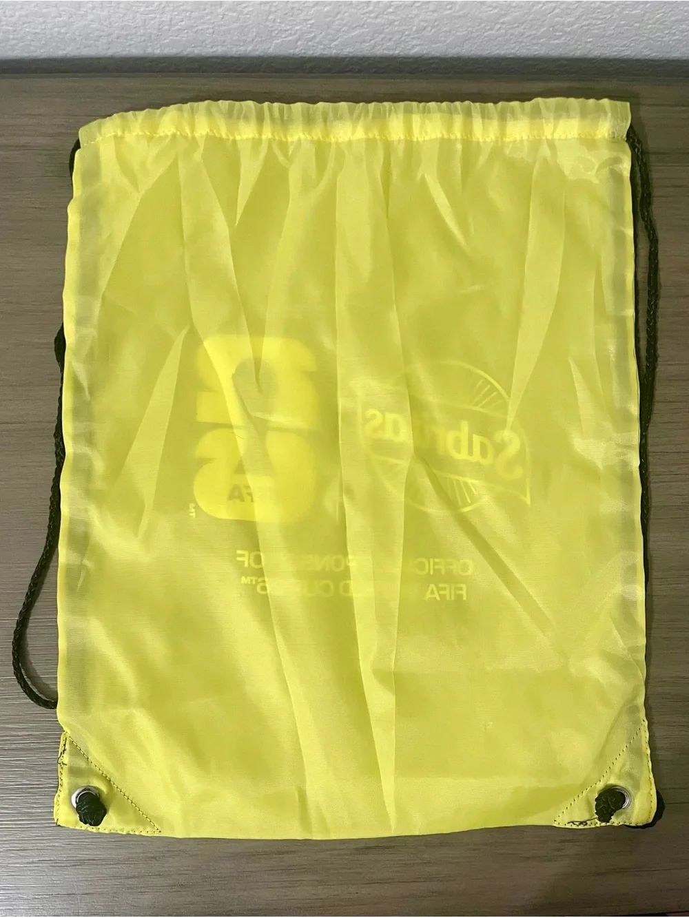 2026 World Cup Yellow Sabritas Drawstring Backpack
